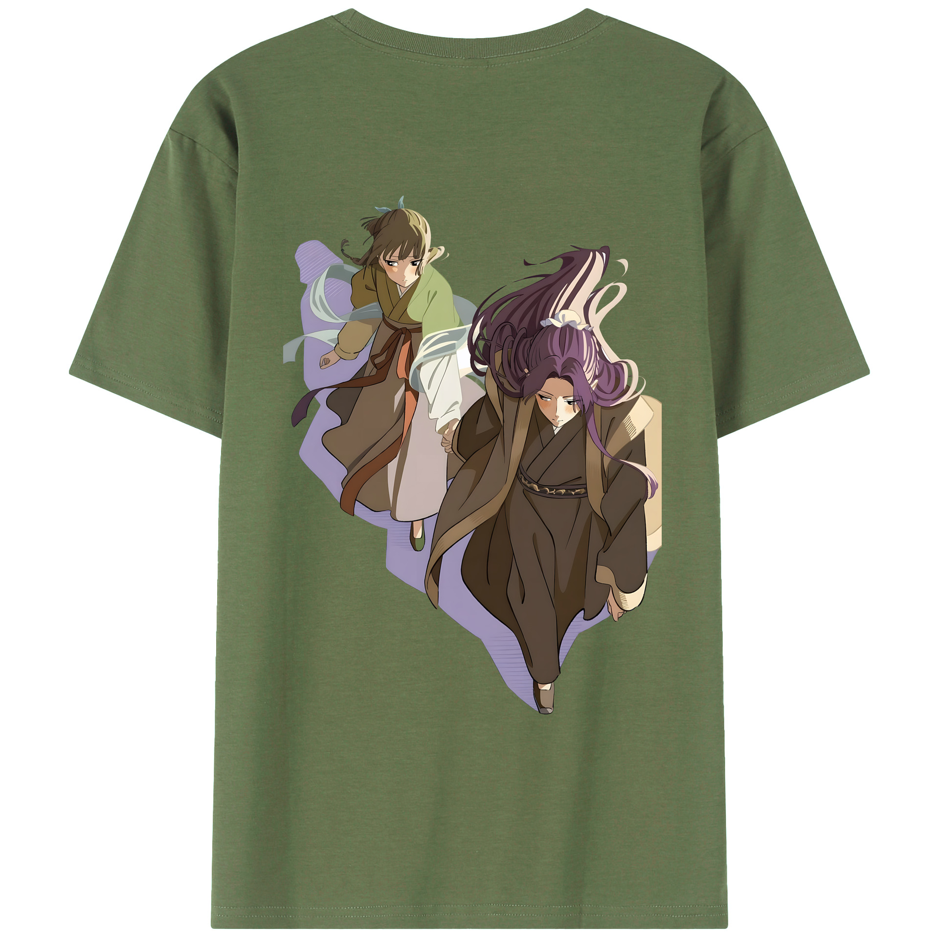 （画像用） 薬屋のひとりごと The Apothecary Diaries 綿100％ メンズ半袖Tシャツ（バックプリント） 通気性